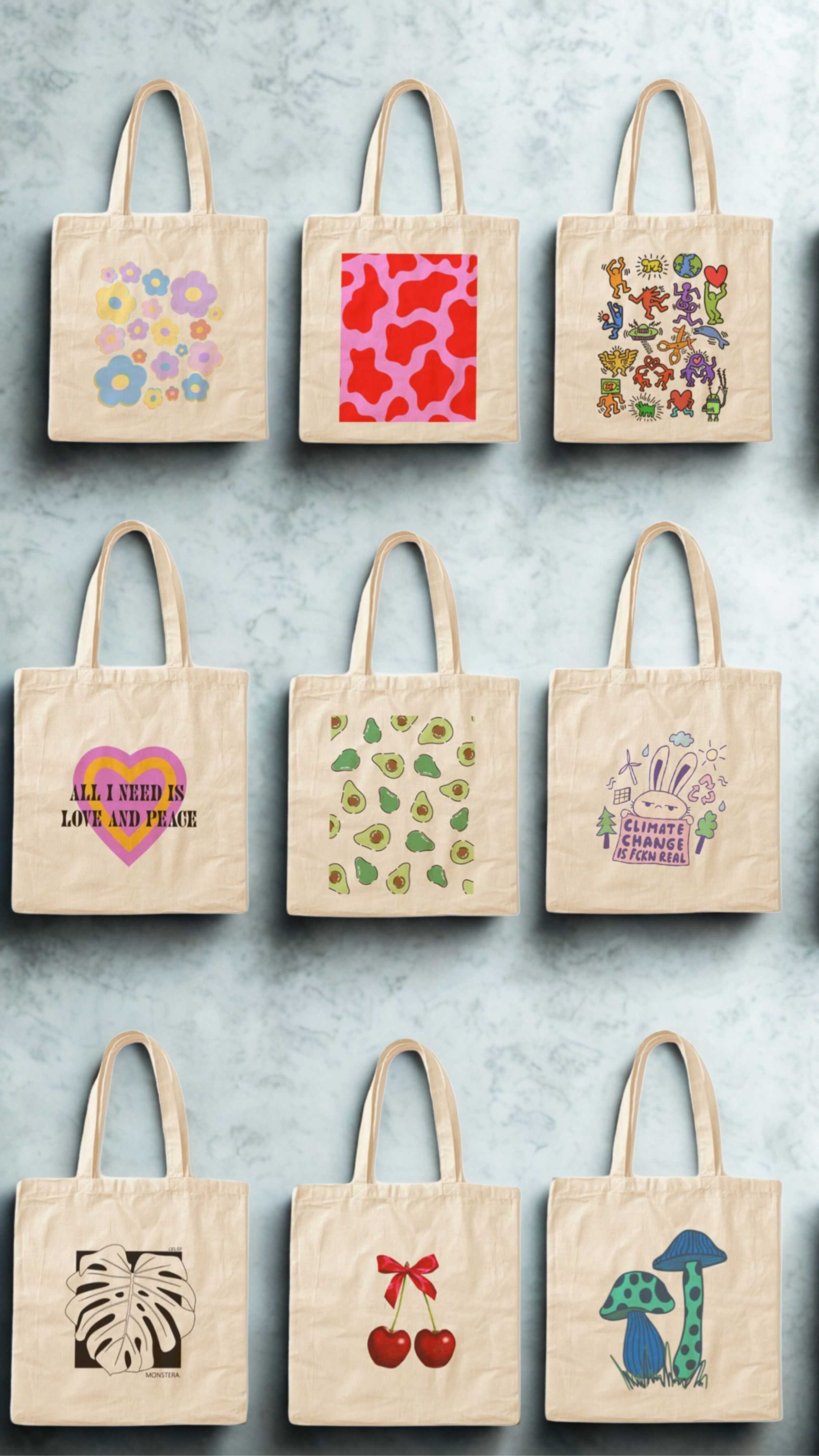 Cotton canvas printed bag TC-048